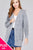 Ladies fashion plus size long sleeve open front w/pocket tunic sweater cardigan