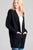 Ladies fashion plus size long sleeve open front w/pocket tunic sweater cardigan