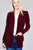 Ladies fashion plus size long dolmen sleeve open front w/pocket sweater cardigan
