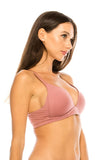 Lightly lined racerback coverage bra