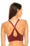 Lightly lined racerback coverage bra