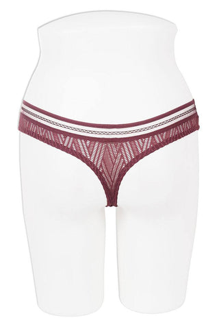Pattern lace thong