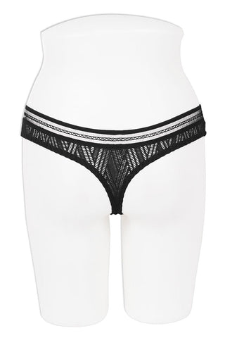 Pattern lace thong