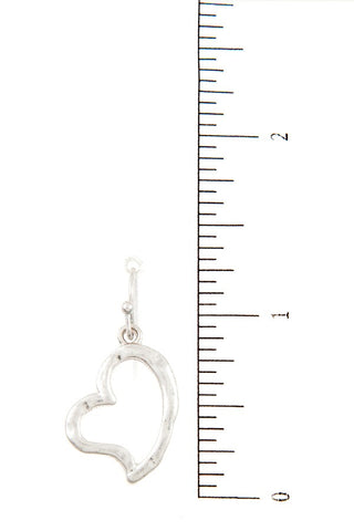 Double layered heart pendant charm necklace set