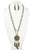 Dream catcher gemstone bead necklace set