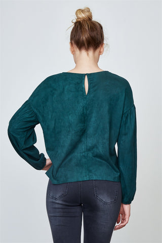 Ladies fashion velvet laced up top - merchandiserus2