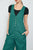 Ladies fashion double v neck wide leg jumpsuit