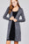 Ladies fashion long sleeve open front side slit tunic length rayon spandex rib cardigan