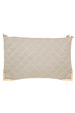 Faux leather quilted detailed clutch bag