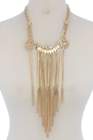 Rhinestone chunky necklace
