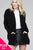 Ladies fashion plus size dolmen sleeve open front surplice back construction sweater cardigan