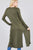 Ladies fashion plus size long sleeve open front side slit long length rayon spandex rib cardigan