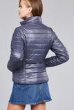 Ladies fashion plus size long sleeve quilted padding jacket