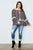 Ladies fashion plus size boho plus size multi tassel tie off the shoulder top