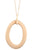 Oval cut out pendant long necklace