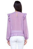Lace trim swiss dot shirt - merchandiserus2
