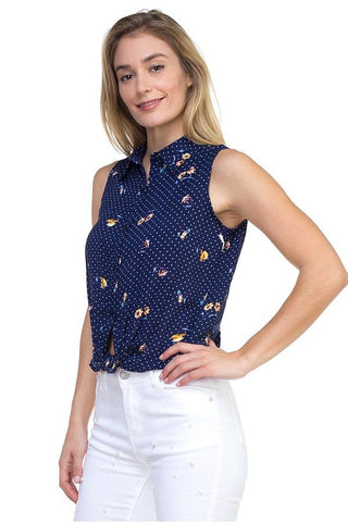 Sleeveless front tie shirt - merchandiserus2