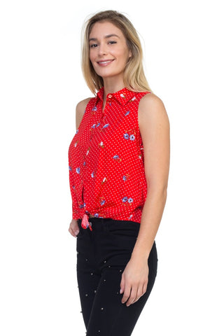 Sleeveless front tie shirt - merchandiserus2