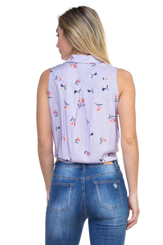 Sleeveless front tie shirt - merchandiserus2