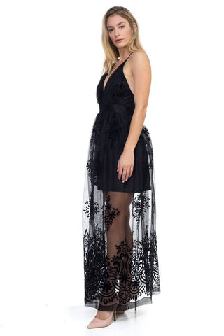 Mesh illusion maxi dress - merchandiserus2