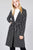 Long sleeve notched collar open front striped long jacket - merchandiserus2