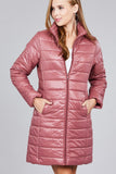 Long sleeve quilted long padding jacket - merchandiserus2