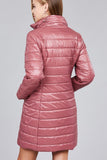 Long sleeve quilted long padding jacket - merchandiserus2