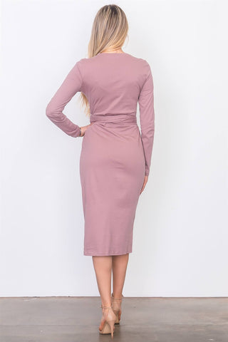 Front knot jersey midi dress - merchandiserus2