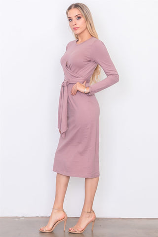 Front knot jersey midi dress - merchandiserus2