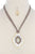 Patina pu leather necklace