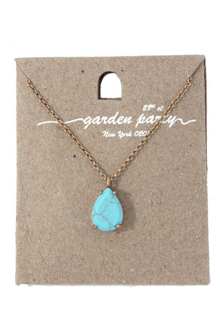 Teardrop shape pendant necklace