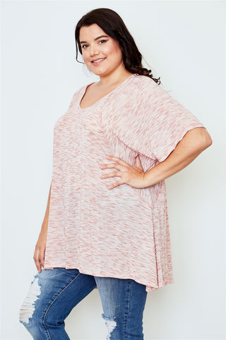 Plus size drop shoulder top