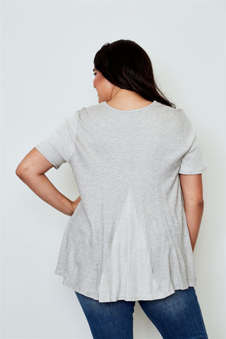 Plus size v neck loose top