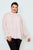 Plus size high neck ruffle long sleeve top