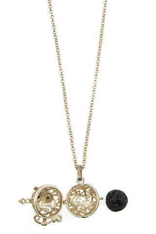 Owl cut out pendant necklace