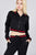 Contrast stripe patch pocket jacket and drawstring waist jogger pants set