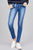 Waist drawstring washed denim jogger skinny pants
