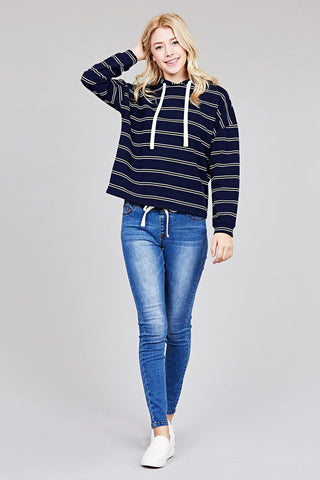 Waist drawstring washed denim jogger skinny pants