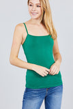 Cropped Cami Tank W/ Adjustable Spaghetti Straps