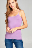 Cropped Cami Tank W/ Adjustable Spaghetti Straps