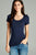 Basic Short Sleeve Scoop-neck Tee