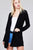 Long Sleeve Notched Collar W/pocket Tunic Jacket