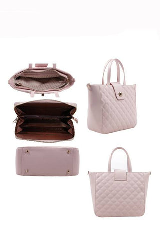 Designer Quilted 2 In 1 Tote Bag Set