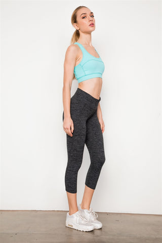 Grey Athletic Capri Leggings