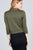 3/4 Sleeve Open Front Crop Cardigan