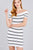 Short Sleeve Off The Shoulder Striped Mini Sweater Dress