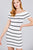 Short Sleeve Off The Shoulder Striped Mini Sweater Dress