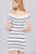 Short Sleeve Off The Shoulder Striped Mini Sweater Dress