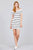 Short Sleeve Off The Shoulder Striped Mini Sweater Dress