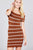 Short Sleeve Off The Shoulder Striped Mini Sweater Dress